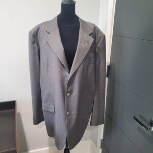Men's Loro Piana Tasmanian Super 120's Grey Wool Blend Lined Blazer No Sz Tag
